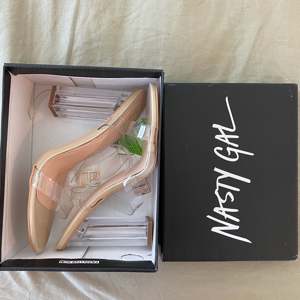 nasty gal clear heels